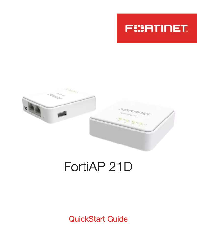 Imagen de la primera página del manual del dispositivo FortiAP 21D