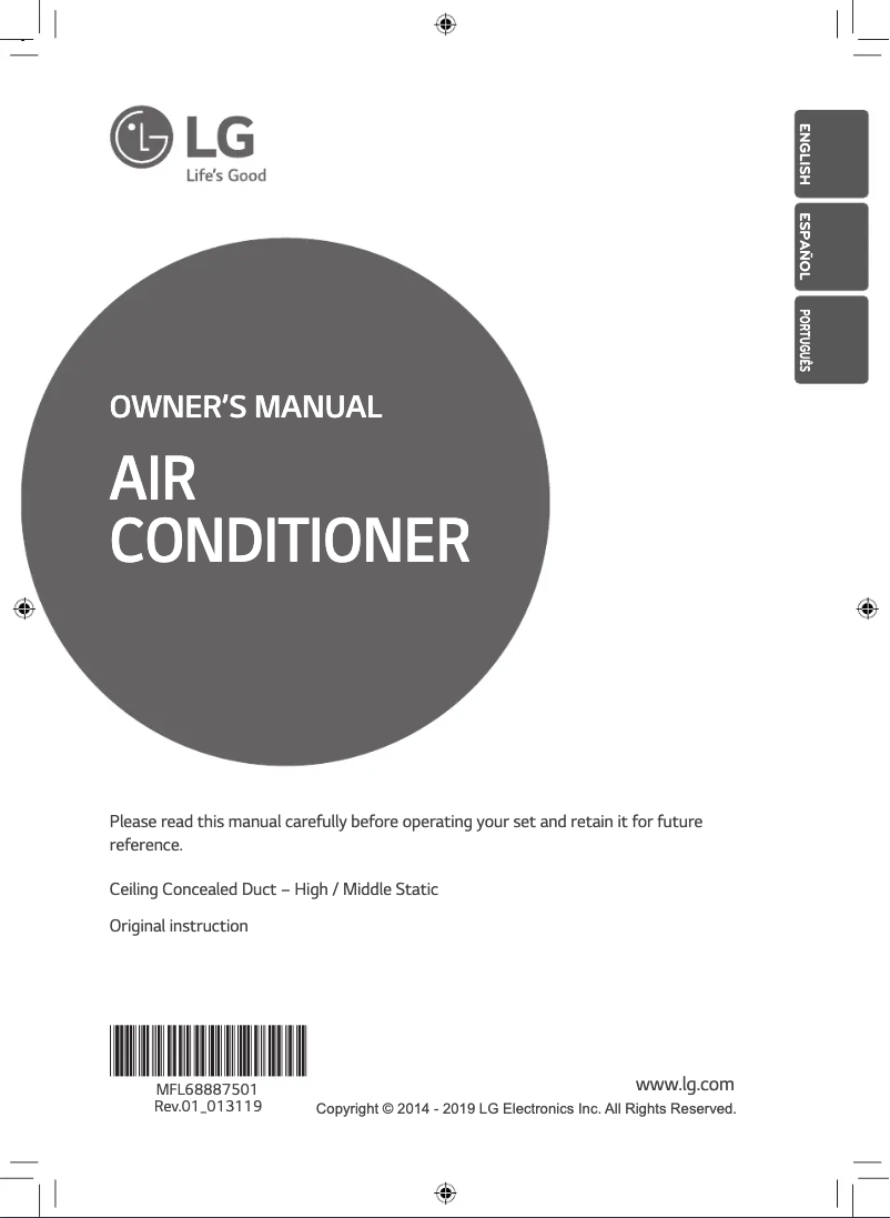 Página 1 del manual Manual de usuario LG ARNU28GBHA4