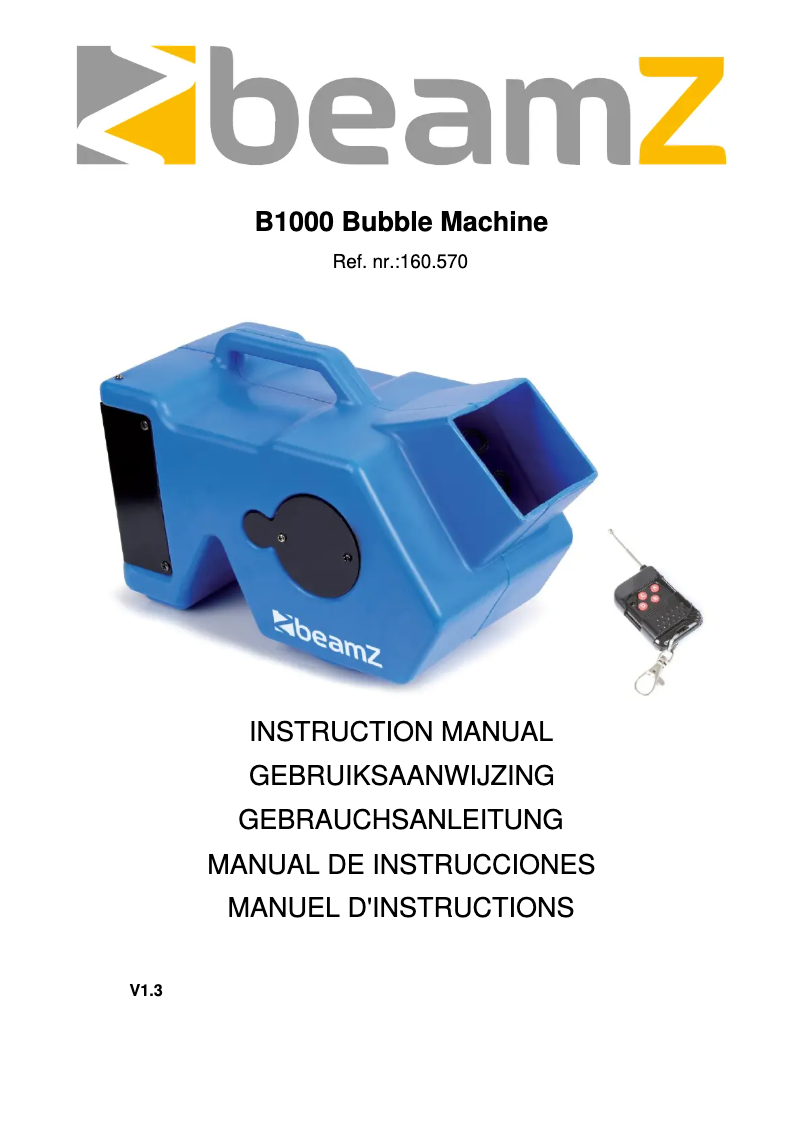 Imagen de la primera página del manual del dispositivo B1000