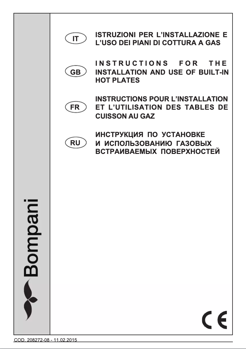Página 1 del manual Manual de usuario Bompani BO293MD/N