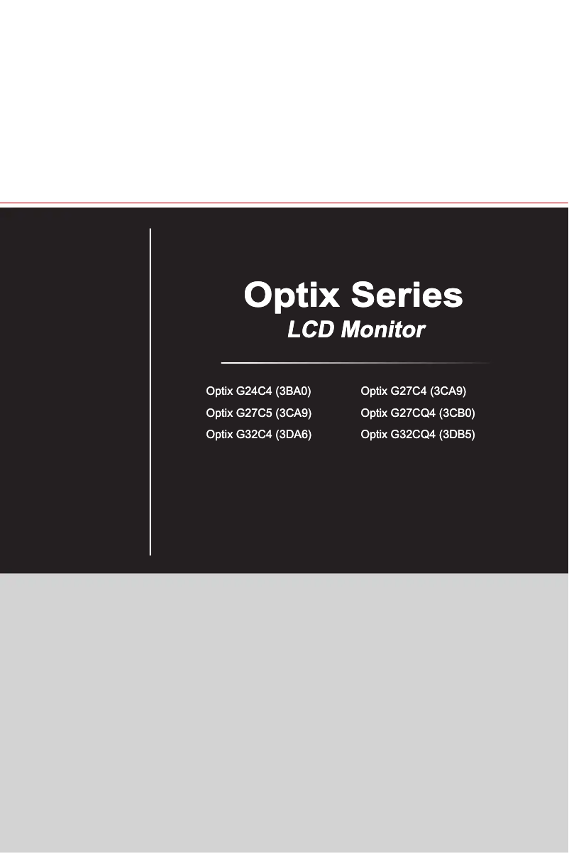 Página nº 1 - Manual de usuario MSI Optix G32C4W