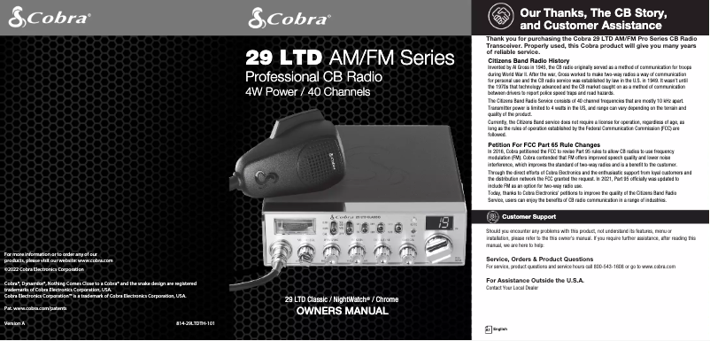 Imagen de la primera página del manual del dispositivo 29 LTD