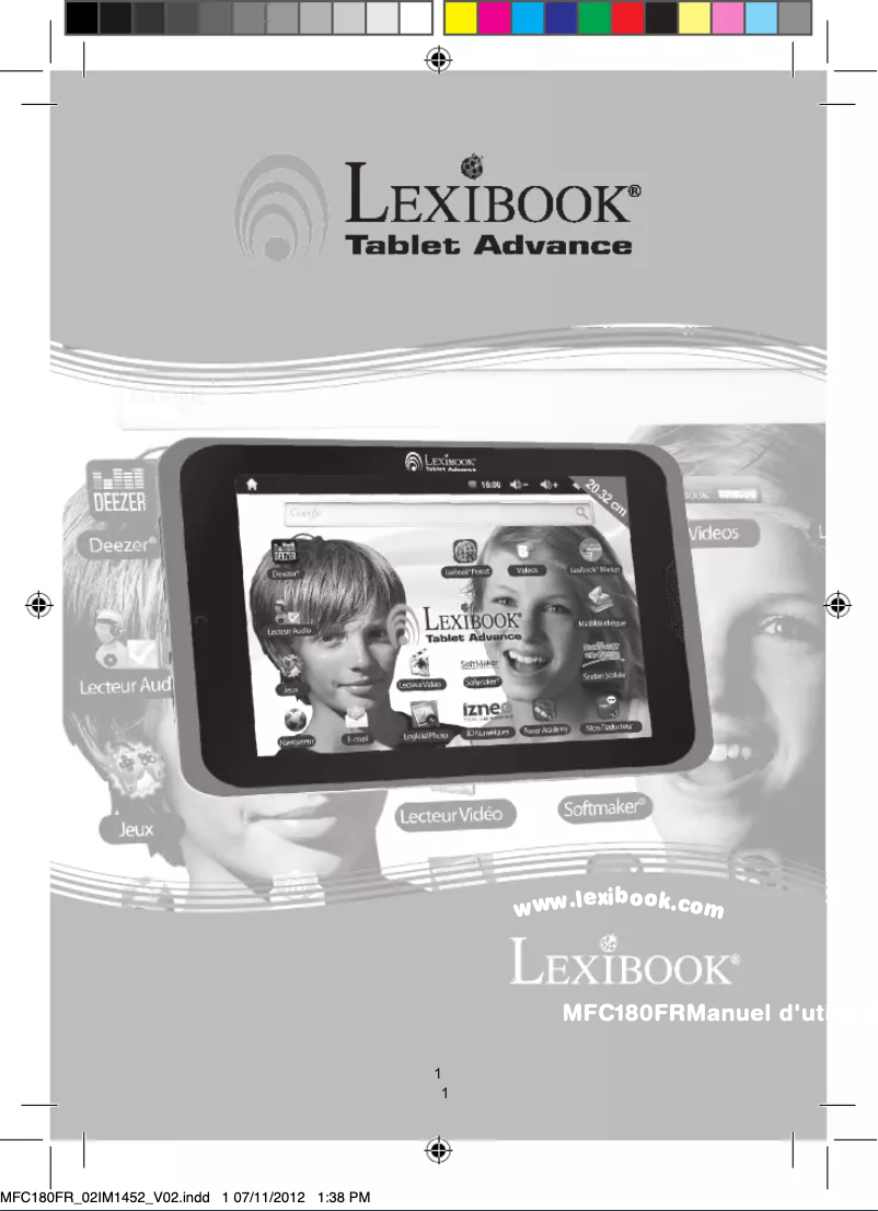 Página 1 del manual Manual de usuario Lexibook Tablet Advance MFC180FR