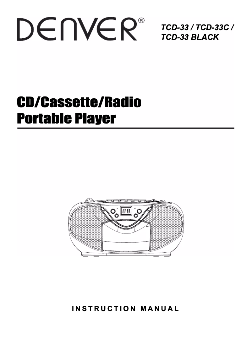 Imagen de la primera página del manual del dispositivo TCD-33