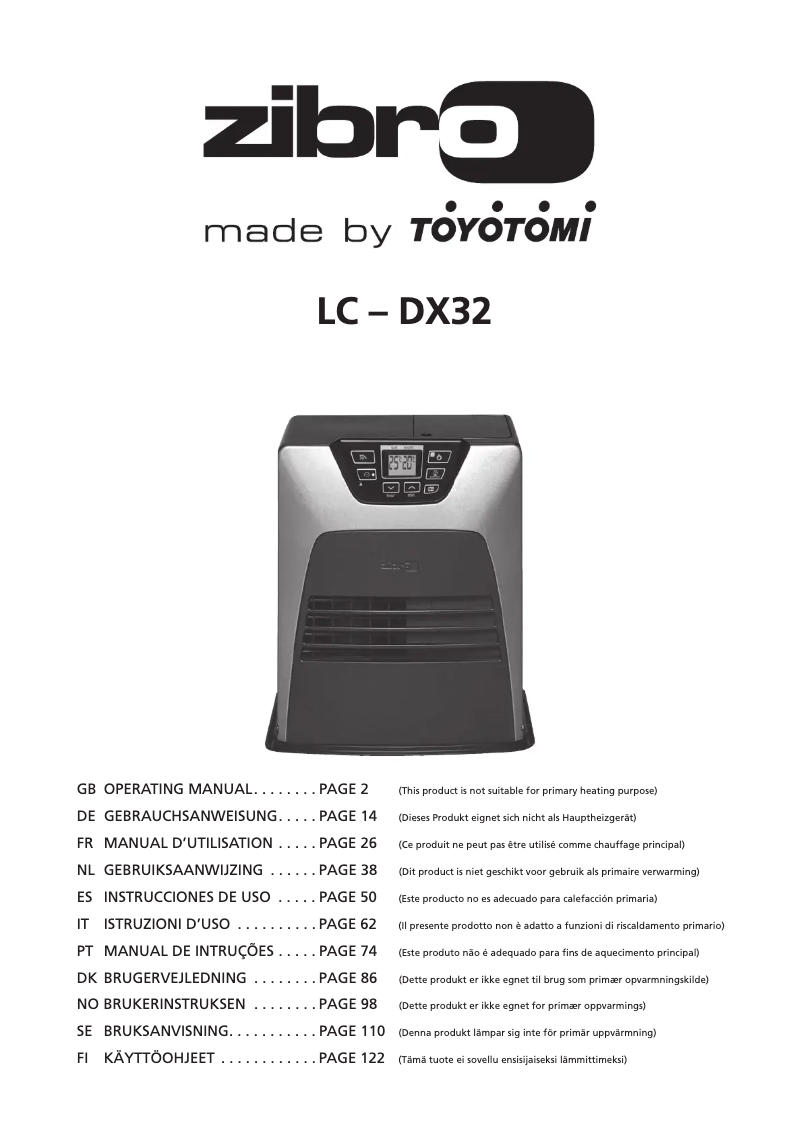 Página 1 del manual Manual de usuario Zibro LC DX 32