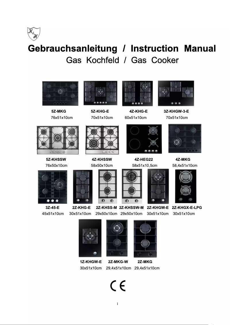 Imagen de la primera página del manual del dispositivo 4Z-KHG