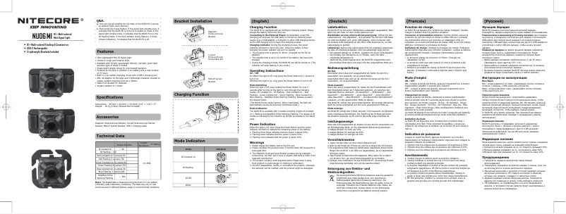 Imagen de la primera página del manual del dispositivo NU06 MI