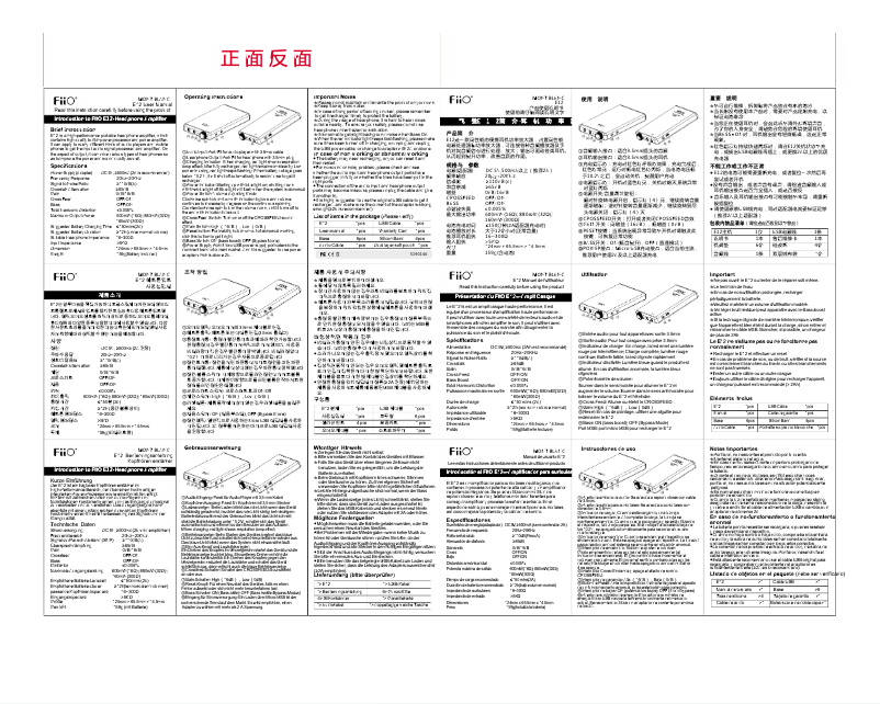 Página 1 del manual Manual de usuario FiiO E12
