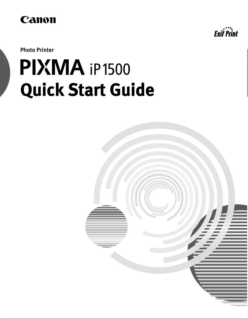 Imagen de la primera página del manual del dispositivo Pixma iP1500