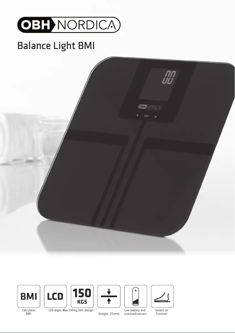 Imagen de la primera página del manual del dispositivo Balance Light BMI
