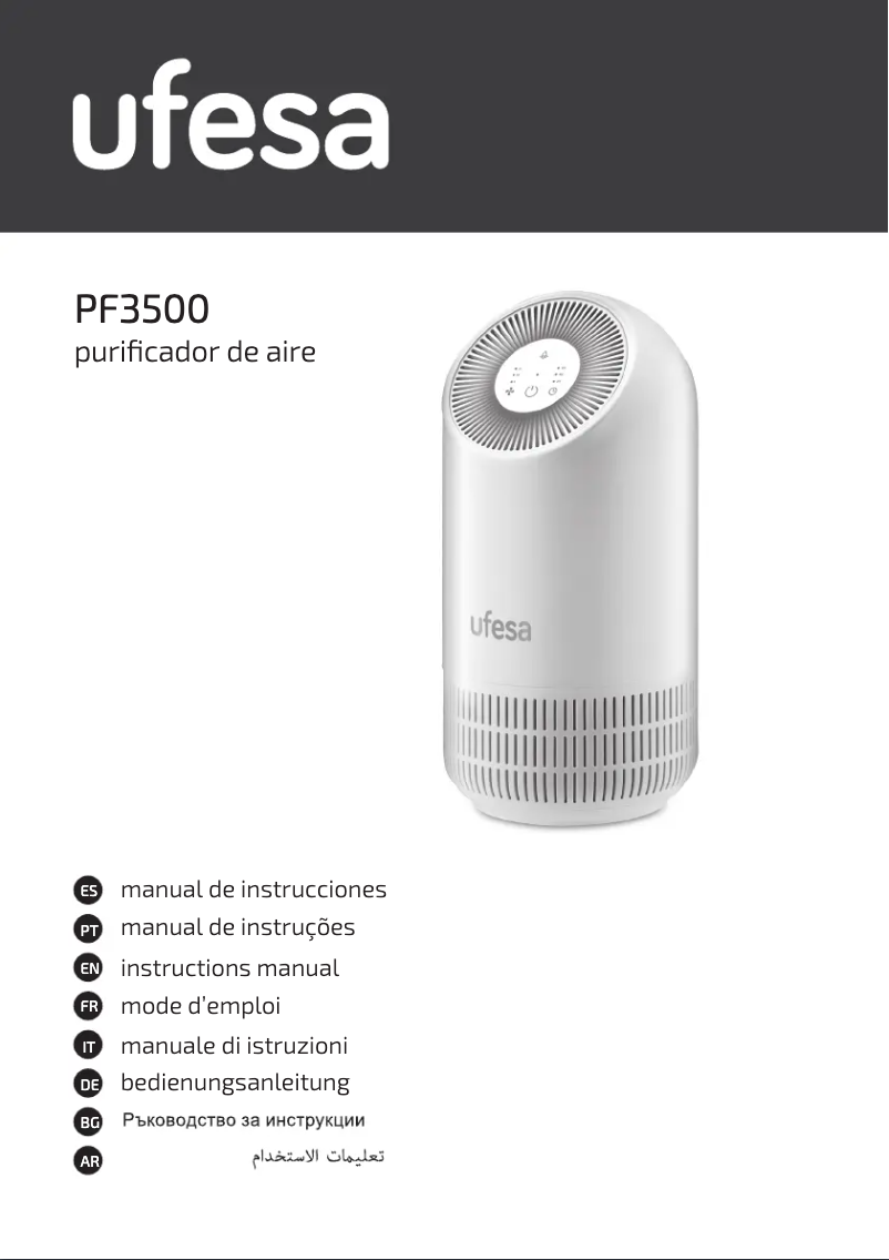 Imagen de la primera página del manual del dispositivo PF3500