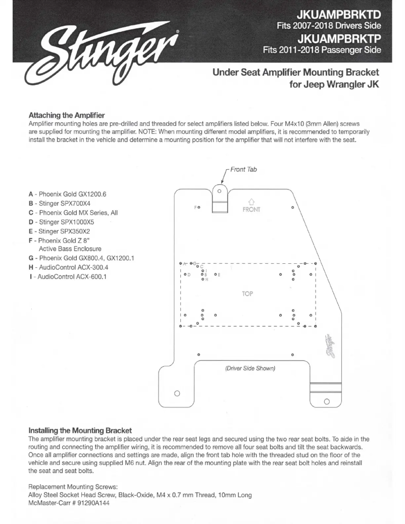 Imagen de la primera página del manual del dispositivo JKUAMPBRKTD