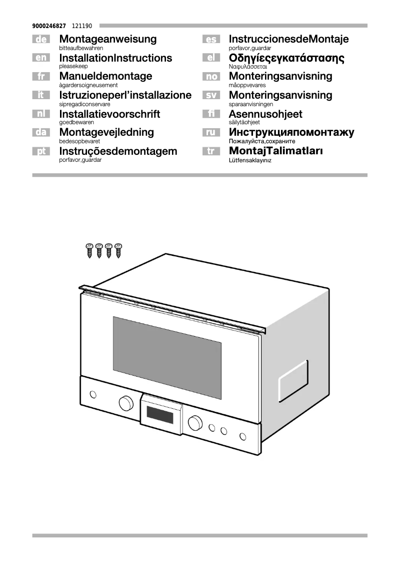 Página nº 1 - Guía de instalación Gaggenau BM220130