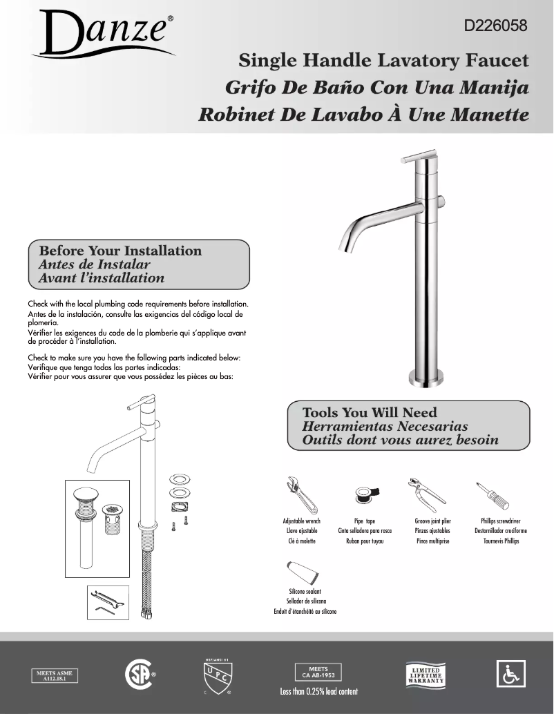 Imagen de la primera página del manual del dispositivo D226058