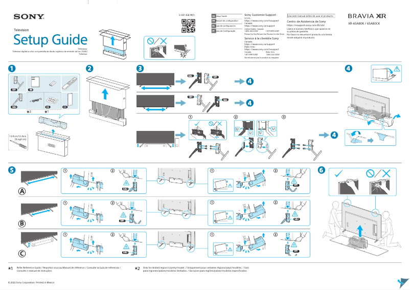 Imagen de la primera página del manual del dispositivo Bravia XR-65A80CK