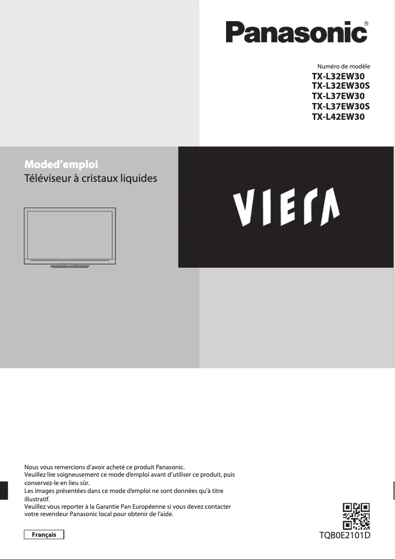 Imagen de la primera página del manual del dispositivo Viera TX-L32EW30