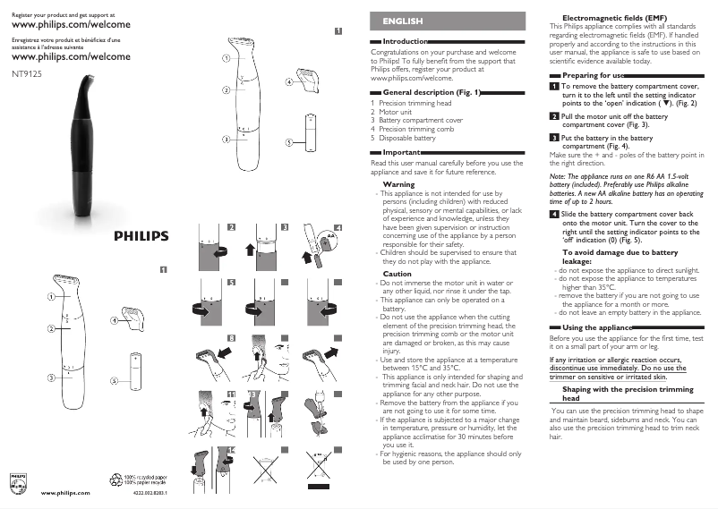 Página 1 del manual Manual de usuario Philips NT9125