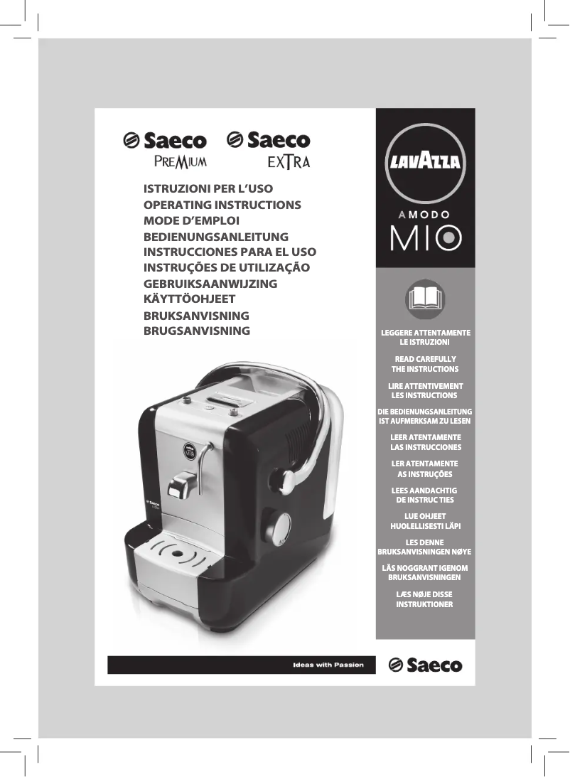 Imagen de la primera página del manual del dispositivo Saeco Lavazza A Modo Mio Extra