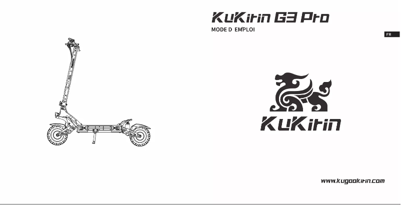 Página 1 del manual Manual de usuario Kugoo KuKirin G3 Pro