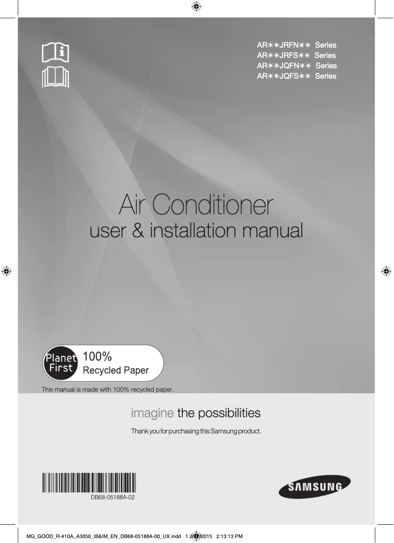 Imagen de la primera página del manual del dispositivo AR24JQFNCWKXMG