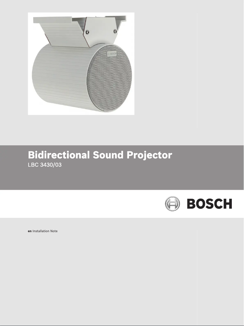 Imagen de la primera página del manual del dispositivo LBC 3430/03