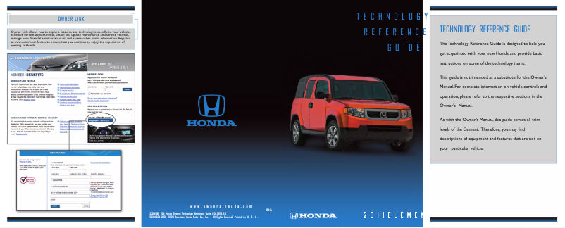 Página nº 1 - Manual de usuario Honda Element (2011)