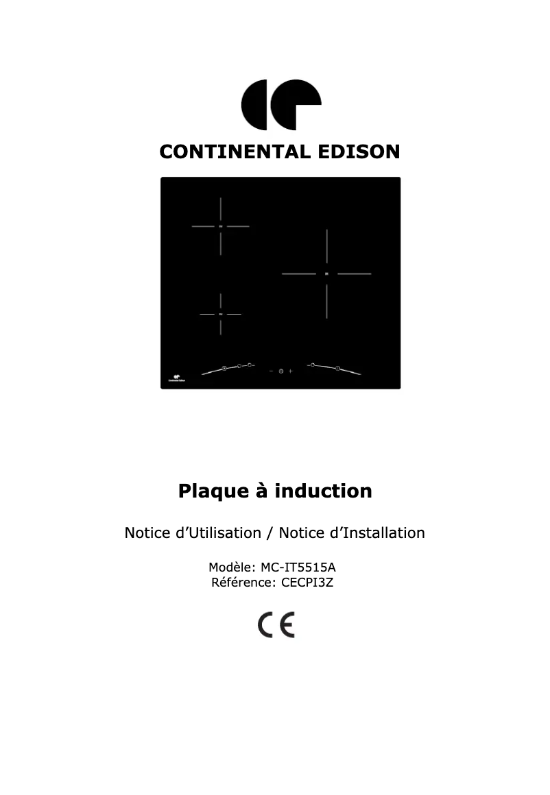 Página 1 del manual Manual de usuario Continental Edison CECPI3Z