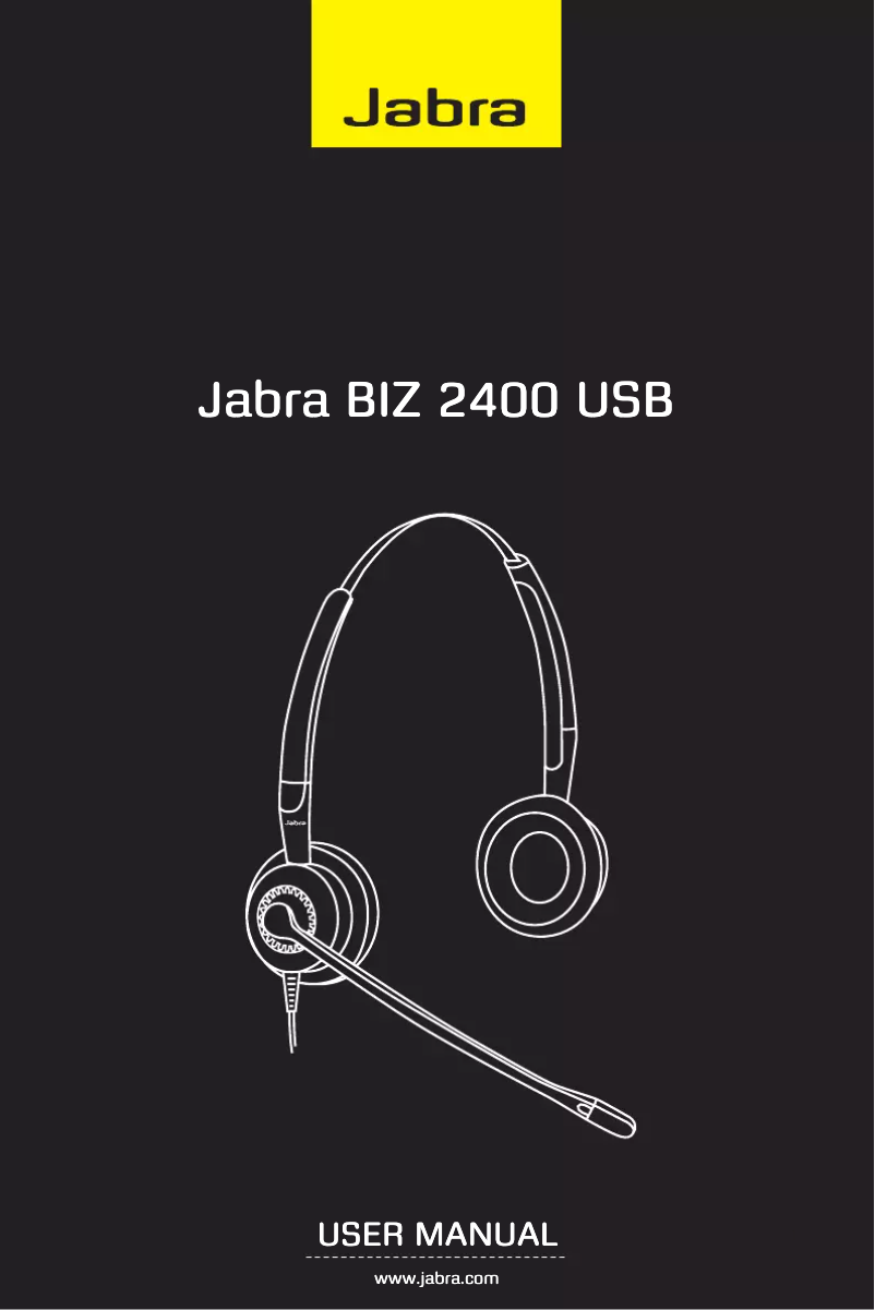 Página nº 1 - Manual de usuario Jabra BIZ 2400 USB