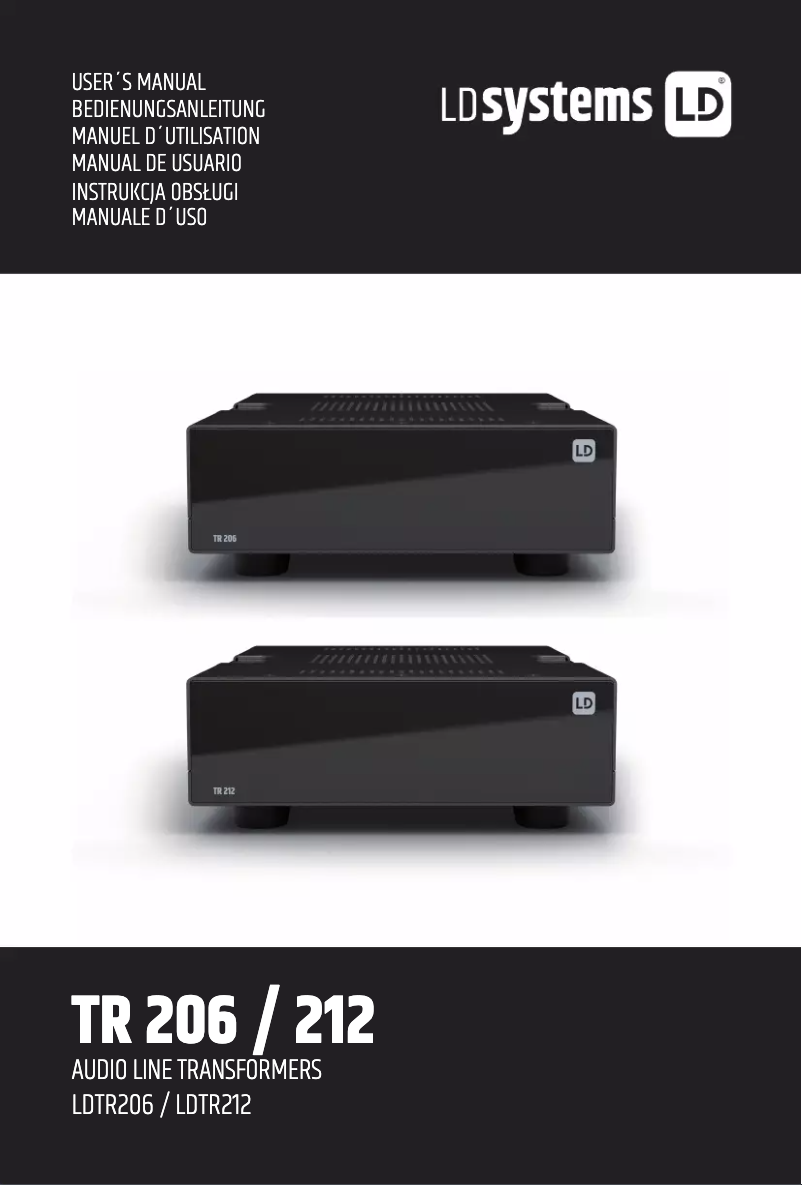 Imagen de la primera página del manual del dispositivo TR 206