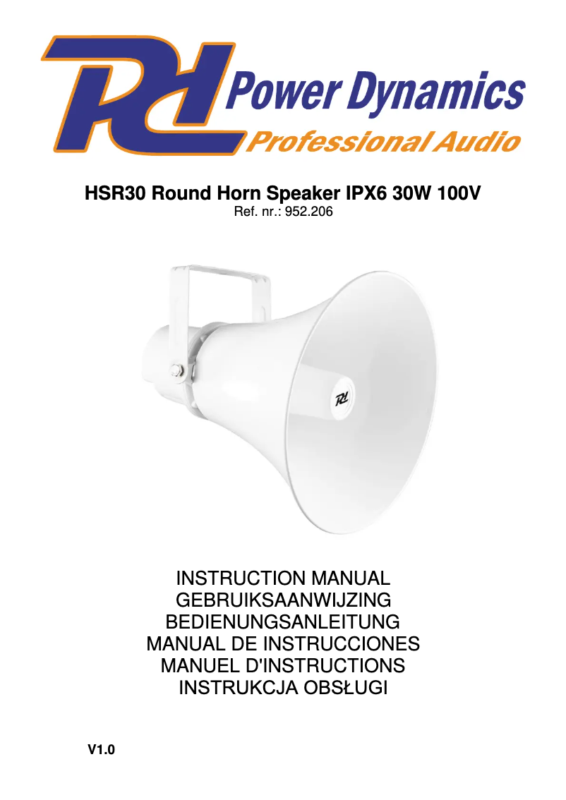 Página 1 del manual Manual de usuario Power Dynamics HSR30