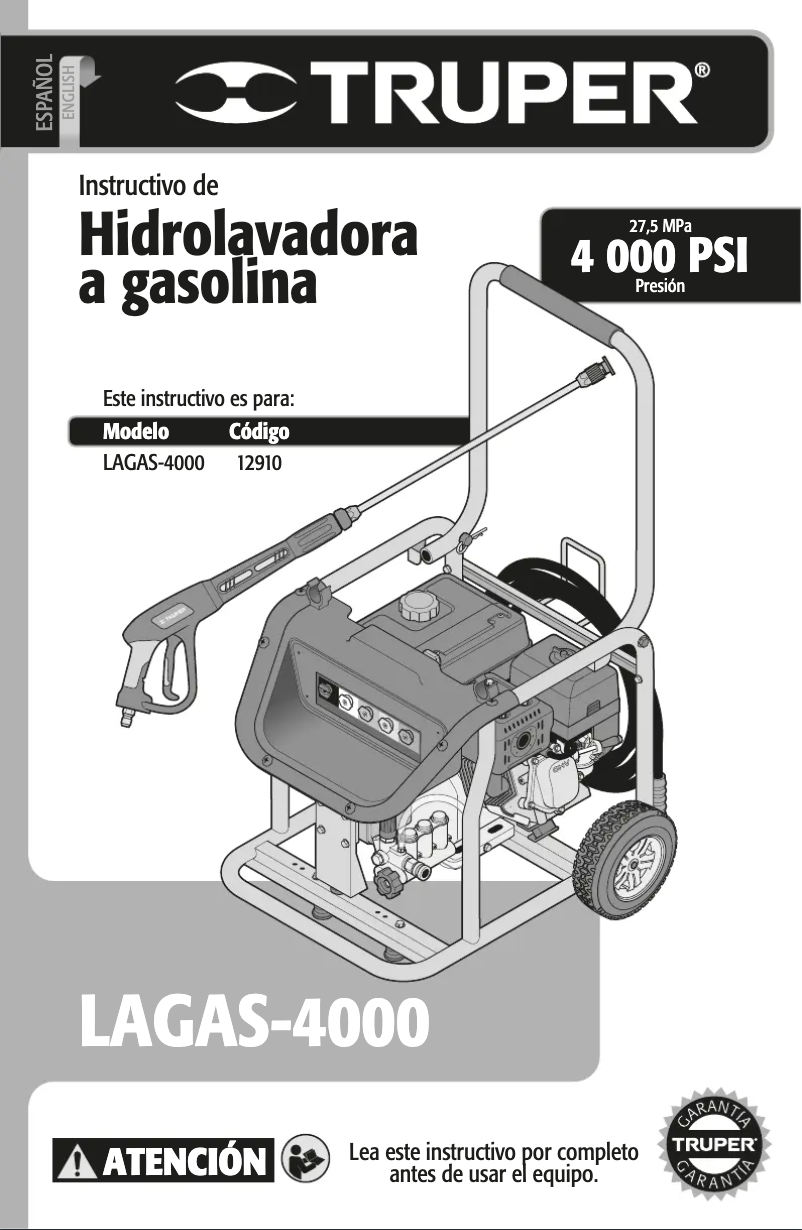 Página 1 del manual Manual de usuario Truper LAGAS-4000