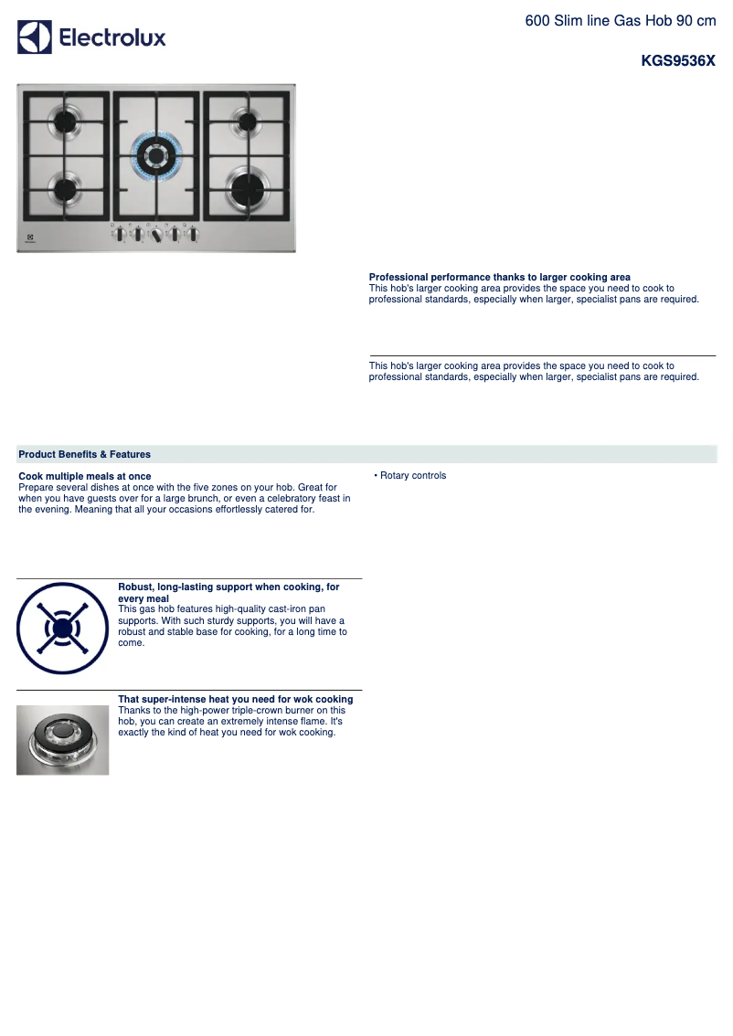 Imagen de la primera página del manual del dispositivo KGS9536X
