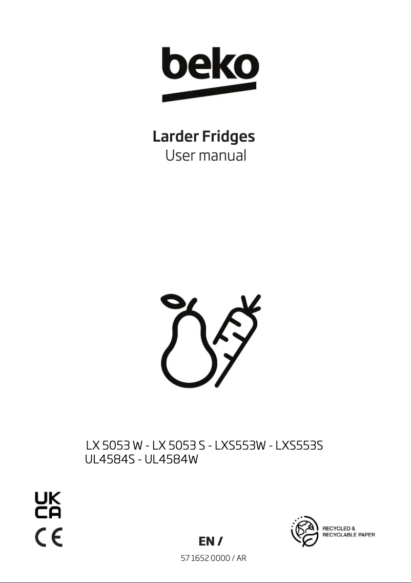 Imagen de la primera página del manual del dispositivo UL4584S