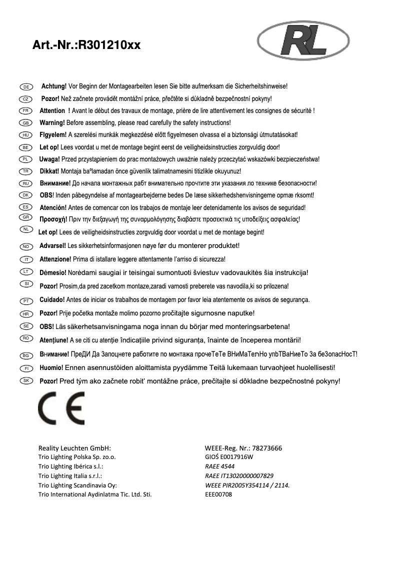 Imagen de la primera página del manual del dispositivo Magna
