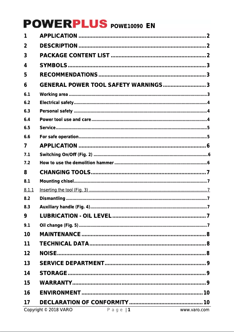 Página 1 del manual Manual de usuario PowerPlus POWE10090