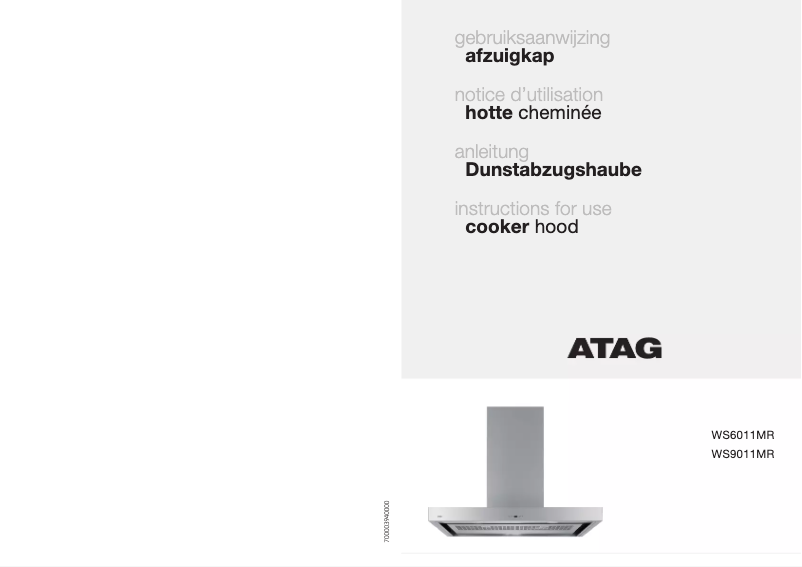 Página 1 del manual Manual de usuario Atag WS9011MR