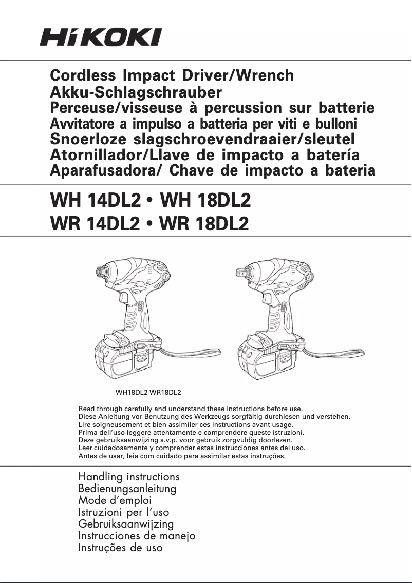 Imagen de la primera página del manual del dispositivo WH14DL2