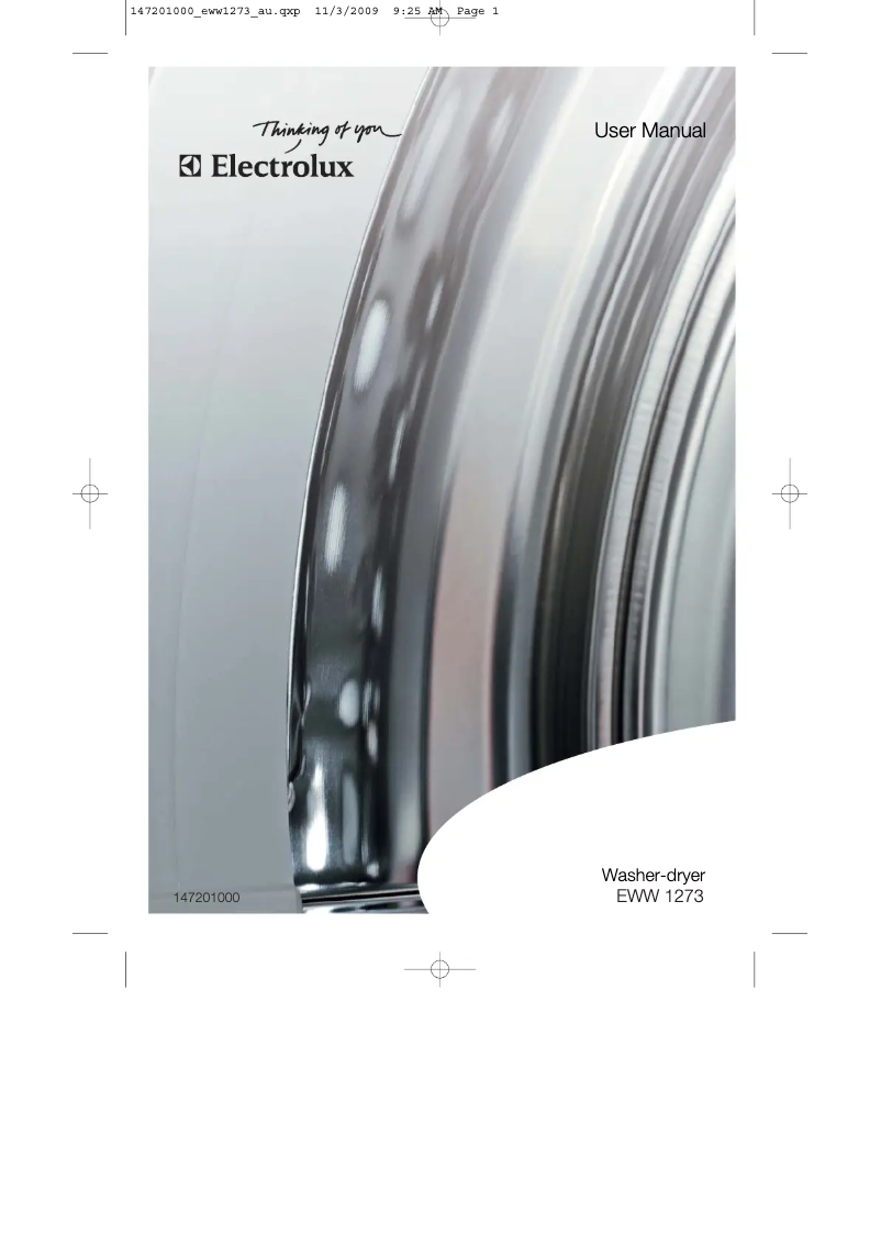 Página 1 del manual Manual de usuario Electrolux EWW1273