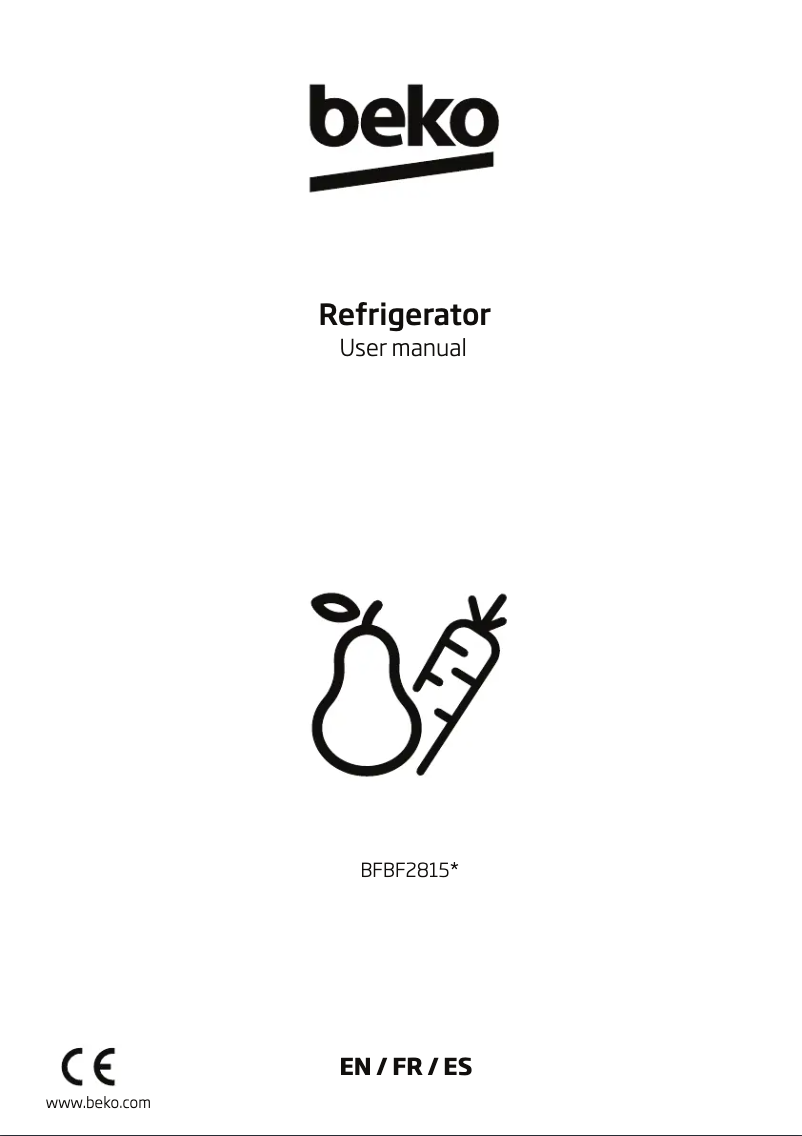 Página 1 del manual Manual de usuario Beko BFBF2815SSIM
