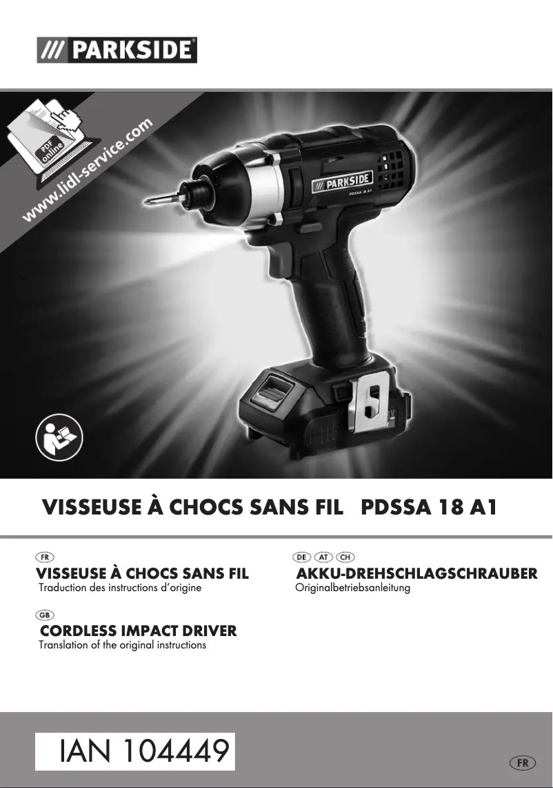 Imagen de la primera página del manual del dispositivo PDSSA 18 A1