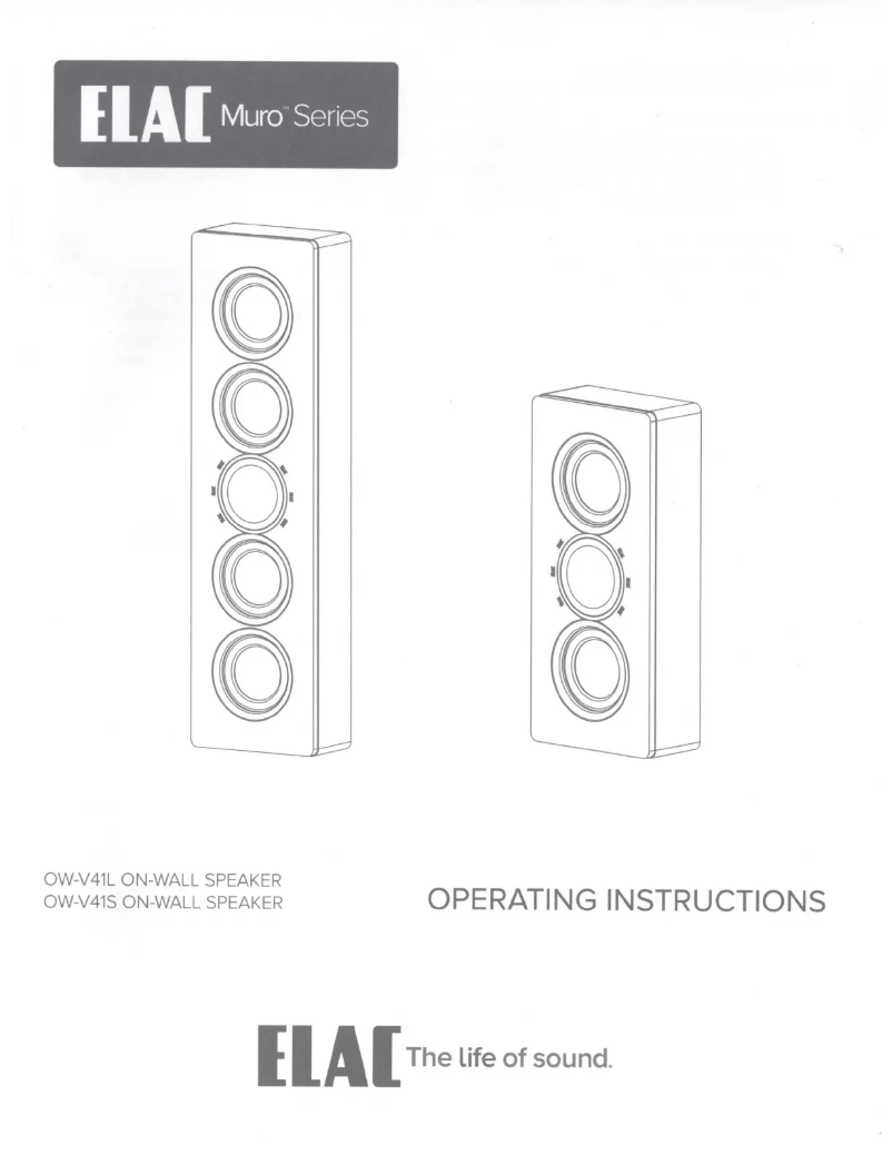 Página nº 1 - Manual de instrucciones ELAC Muro OW-V41L