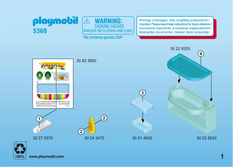 Página 1 del manual Manual de usuario Playmobil SpecialPlus Mother and Child with Changing Table