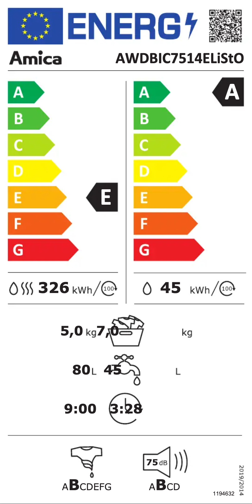 Página nº 1 - Manual de usuario Amica AWDBIC7514ELiStO