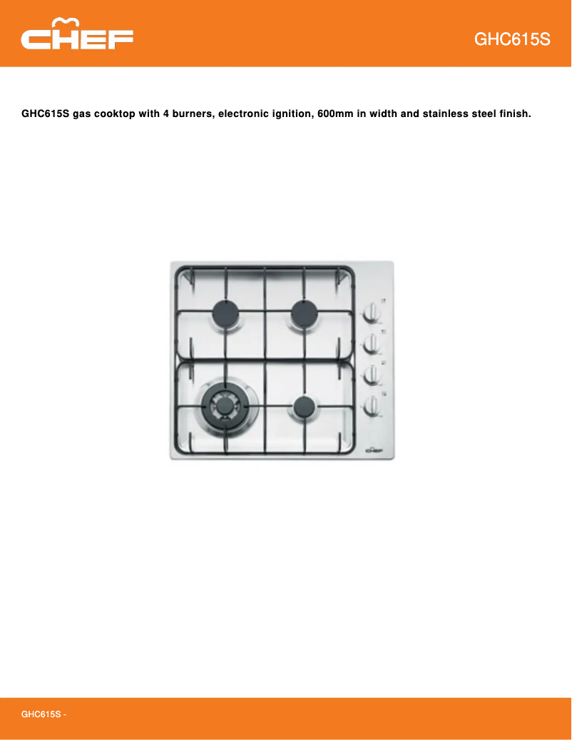 Página 1 del manual Manual de usuario Chef GHC615S