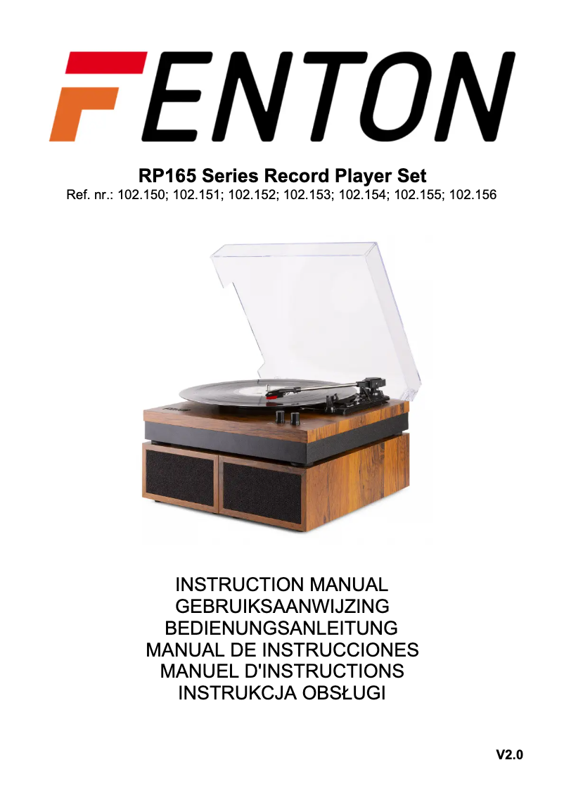 Página 1 del manual Manual de usuario Fenton RP165M