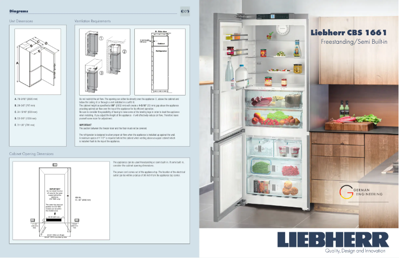 Página 1 del manual Ficha técnica Liebherr CBS-1661