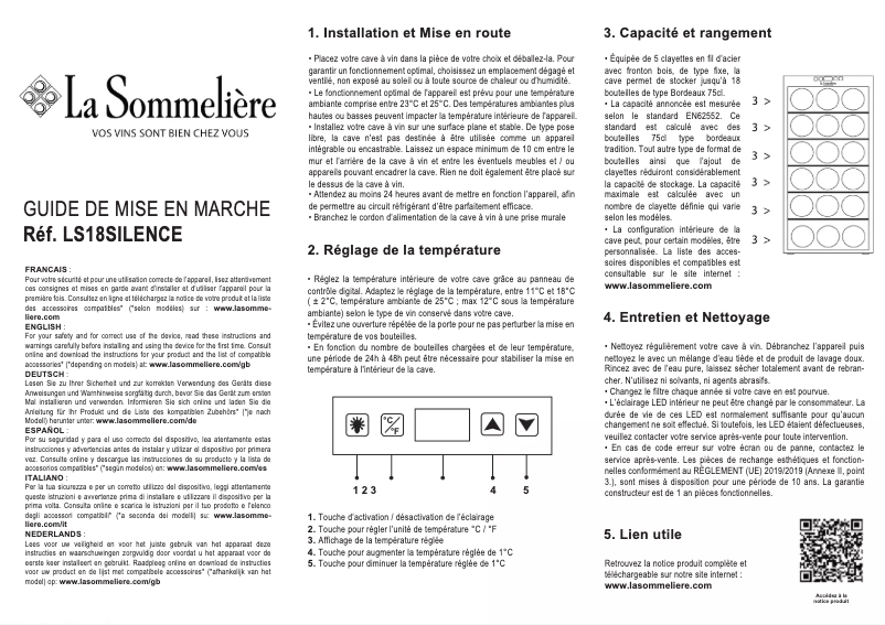 Imagen de la primera página del manual del dispositivo LS18SILENCE