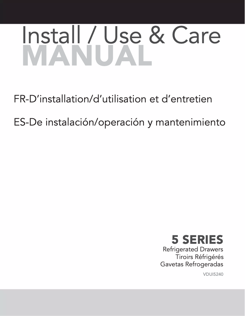 Página 1 del manual Manual de usuario Viking VDUI5240DSS