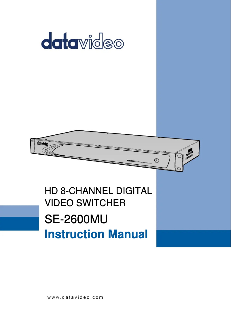 Página nº 1 - Manual de usuario DataVideo SE-2600MU