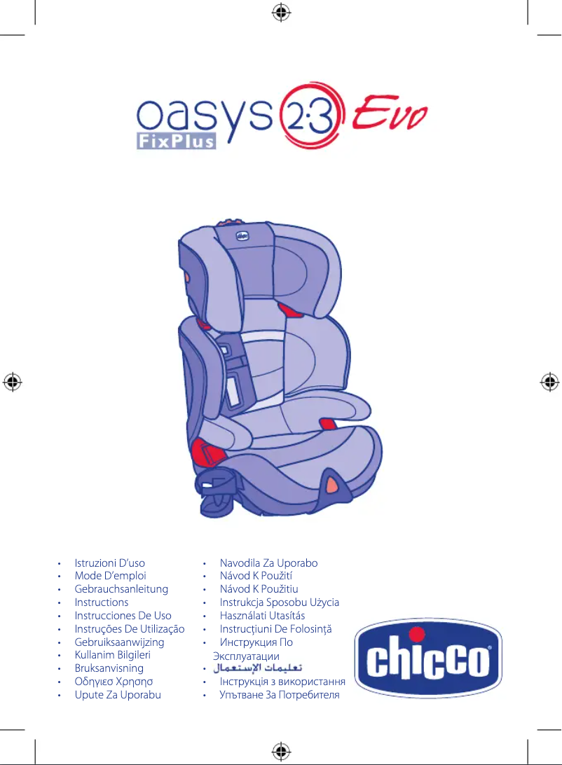 Página 1 del manual Manual de usuario Chicco Oasys 2-3 FixPlus EVO
